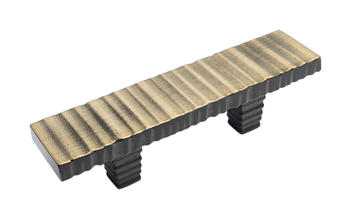 Forged 3 Flat Bar Pull 4'' C-FC330  in Antique Brass