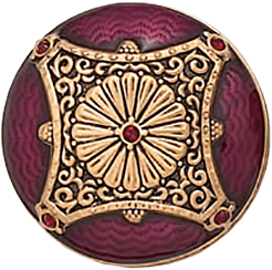 Finish-Museum Gold Plate - ENG. GARDEN with SIAM CRYSTAL