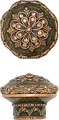 Finish-Museum Gold Plate - OLIVE with LIGHT COLORADO CRYSTAL