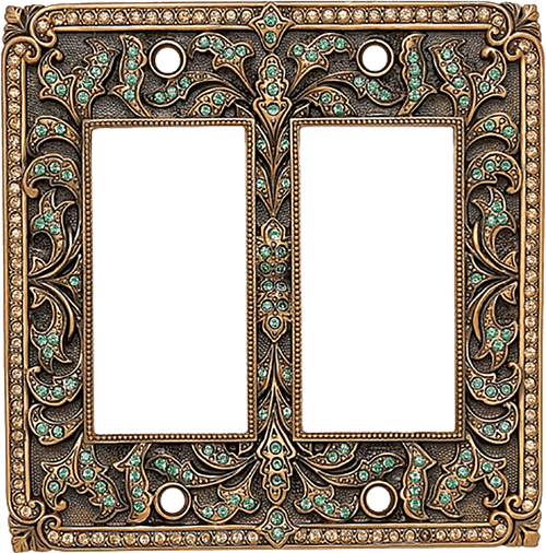 Finish Museum Gold Plate -  ERINITE GRN - JONQUIL CRYSTAL