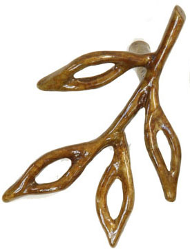 Linea Oliva Knob 3L x 1-3/4w LO240 in Antique