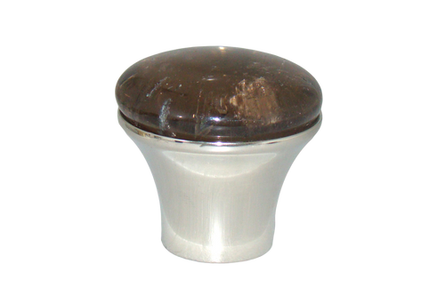 Smokey Quartz with Polished Nickel Base