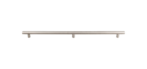 Stainless Hollow Bar Pull 3 Posts 2x18 1/8'' cc H11  in Brushed Stainless Steel