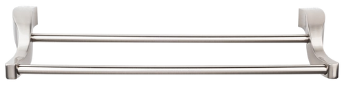 Aqua Bath Towel Bar 24 Inch Double in Brushed Satin Nickel AQ9BSN
