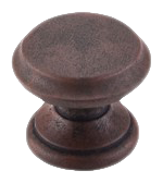Flat Top Knob 1 3/8 Inch in Patina Rouge M1231