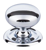 Victoria Knob 1 1/4 Inch w/Backplate in Polished Chrome M1890