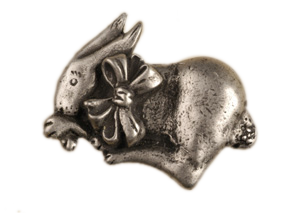 Bunny w/Bow-Lft Knob