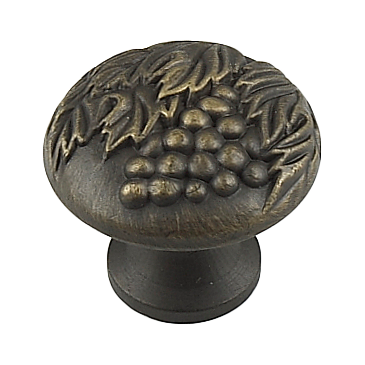 Solid Brass Knob, 1-3/8-Inch Diameter, Antique Light Brass Antique Light Brass Finish