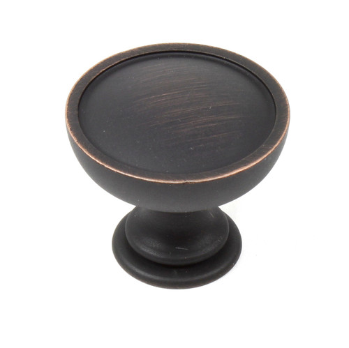 Zinc die cast Knob, 1-3/8" dia.   29427-RZC in Regent Bronze