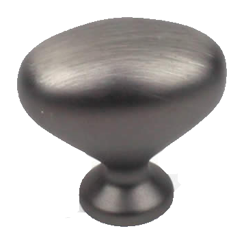 Builder's Choice 1-3/8'' Oval Knob Antique Pewter Hand-Polished 06102-APH in Antique Pewter