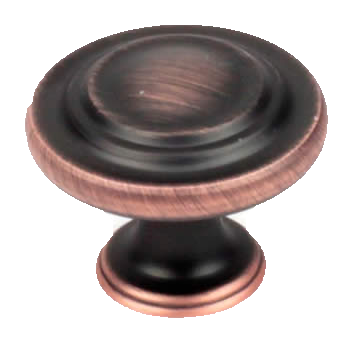 Builder's Choice 1-1/4'' Knob Oil Rubbed Bronze with Highlights 07015-OBH in Oil Rubbed Bronze