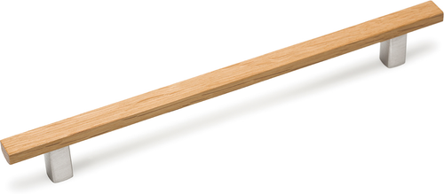 Wood Cabinet Pull with Stainless Steel Bases
