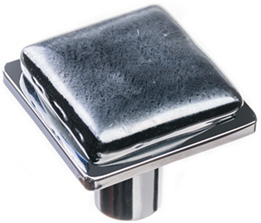 Geometric Geomtric Square Irid Black on Square Knob K-1302