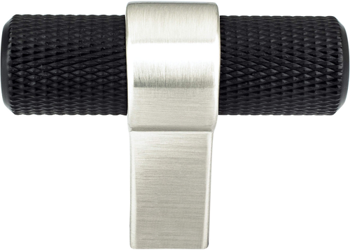 Radial Reign Matte Black Bar and Brushed Nickel Post Knob 5060-455BPN-P