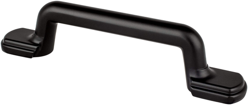 Traditional Advantage Two 3'' CC Matte Black Rounded End Pull 9189-1055-P