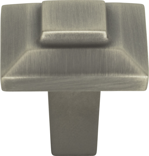 Trocadero Small Square Knob 1'' Pewter 283-P