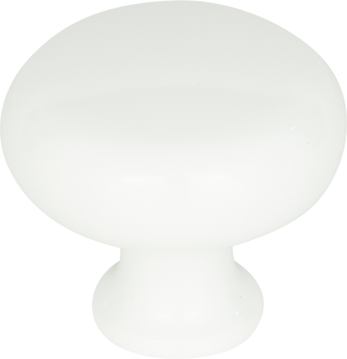 Successi Round Knob 1 1/4'' High White Gloss A819-WG
