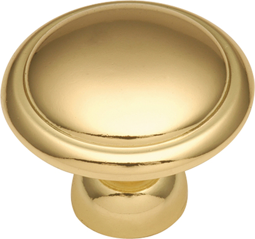 Conquest Collection Knob 1-3/8'' Diameter Polished Brass Finish P14848-3