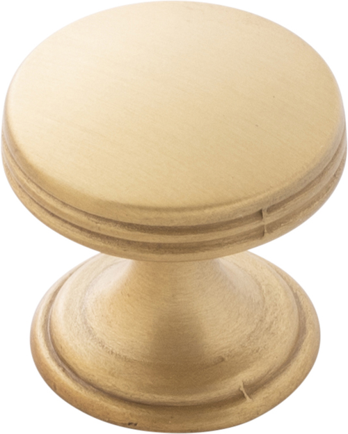American Diner Collection Knob 1'' Diameter Brushed Golden Brass Finish P2140-BGB