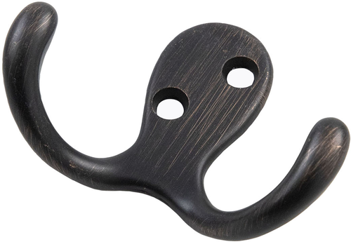 Hooks Collection Utility Hook Double 3/8'' cc Vintage Bronze Finish P27115-VB