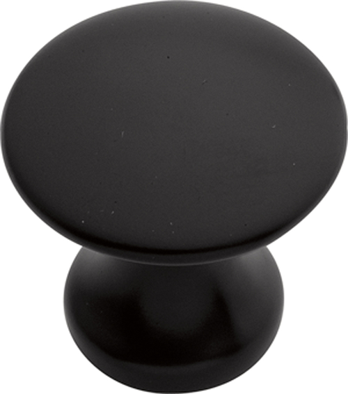 Luna Collection Knob 1'' Diameter Matte Black Finish P2712-MB