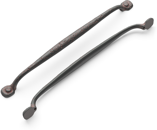 Refined Rustic Collection Pull 12'' cc Rustic Iron Finish P2994-RI