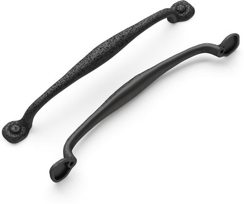 Refined Rustic Collection Appliance Pull 12'' cc Black Iron Finish P3005-BI