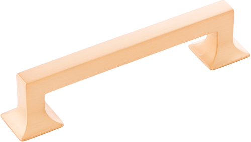Studio Collection Pull 5-1/16'' cc Brushed Golden Brass Finish P3012-BGB