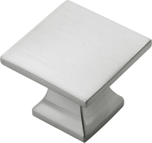 Studio Collection Knob 1-1/4'' Square Satin Nickel Finish P3028-SN