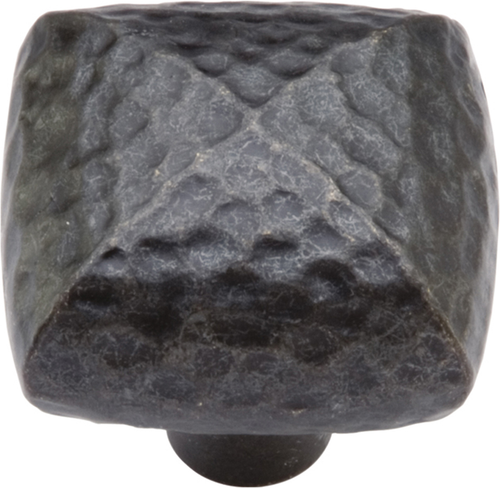 Mountain Lodge Collection Knob 1-1/4'' Square Black Iron Finish P3062-BI