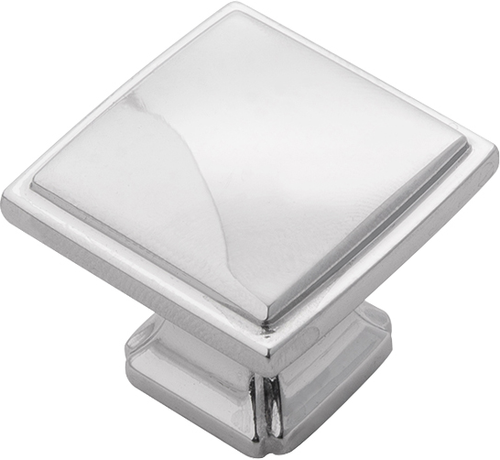 Bridges Collection Knob 1-1/4'' Square Chrome Finish P3240-CH
