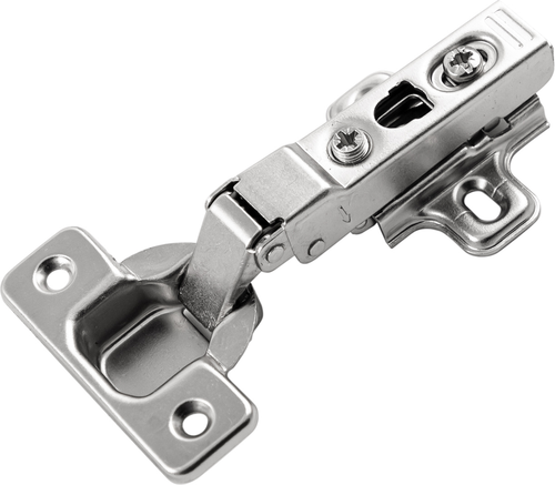 Hinge Concealed Half Overlay Frameless Self-Close Snap On Polished Nickel Finish P5111-14