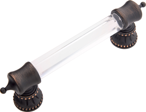 Chautauqua Collection Pull 3-3/4'' cc Glass with Vintage Bronze Finish B074582-GLVB