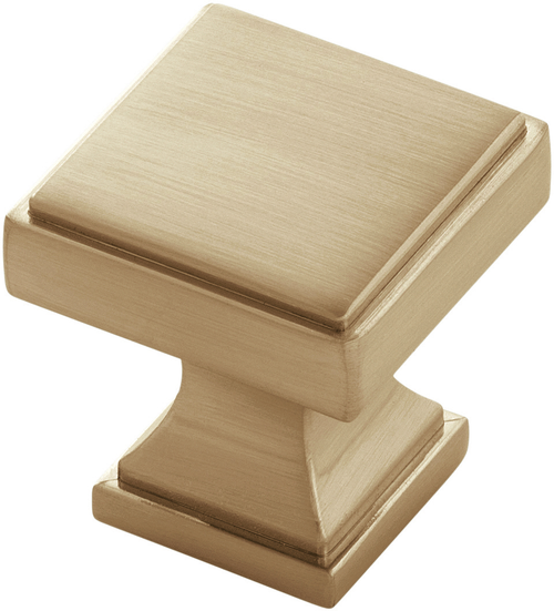 Brownstone Collection Knob 1-1/8'' Square Champagne Bronze Finish B077458-CBZ