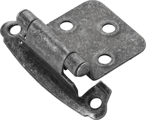 Hinge Flush Surface Face Frame Self-Close Vibra Pewter Finish P244-VP