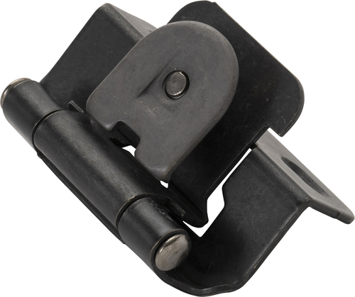 Hinge Single Demountable 1/2'' Overlay Black Iron Finish P5313-BI
