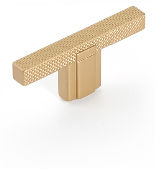 Quadrato T-Knob, Signature Satin Brass, 2-1/2'' 20010-SSB