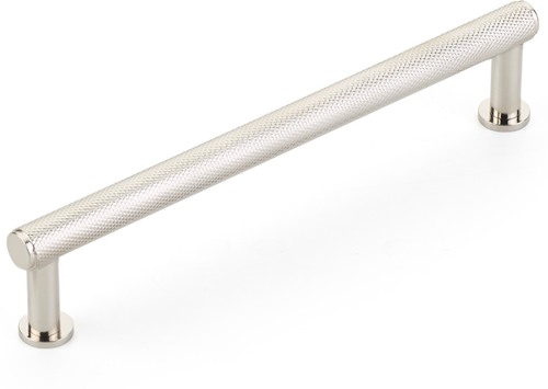 Pub House Pull, Knurled, Polished Nickel, 6'' cc 5006-PN