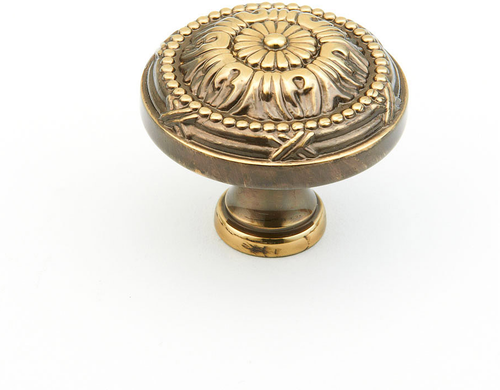 Versailles Knob, Round, Antique Light Polish, 1-1/2'' dia 752-ALP