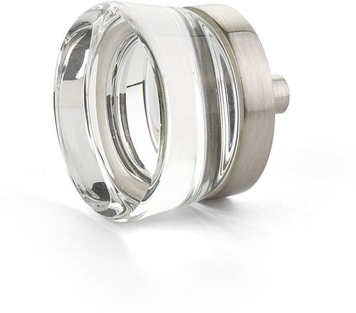 City Lights Flat Disc Glass Knob, Satin Nickel, 1-3/8'' dia 77-15