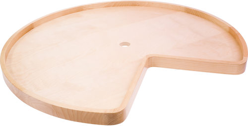 LazySusans 28'' Kidney Wood Lazy Susan Individual Shelf with Hole LSK28H