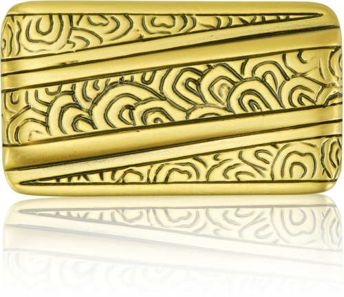Chester Rectangle Knob, Museum Gold Finish 10576MG