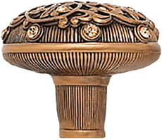 Knob, Lt. Colorado Topaz Crystal Museum Gold Finish 7158/9