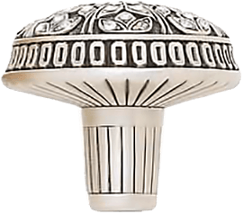 Hampton Knob, Decorated With Swarovski® Clear Crystal, Burnished Silver Finish 7722/16
