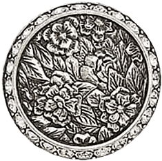 Edgar Berebi Nantucket Knob Decorated With Clear Swarovski Crystals In Burnished Silver Plate 7752-16