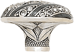 Fairfax Knob With Metallic Silver, Decorated With Swarovski® Clear Crystal, Burnished Silver 8145/16