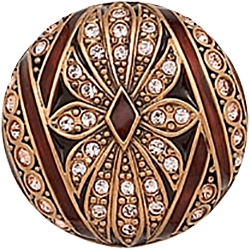 Fairfax Knob With Topaz, Lt. Peach & Silk Crystal Museum Gold Finish 8145/9