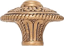 Edgar Berebi Americana Knob W/ Back Plate In Museum Gold Plate 8244-1