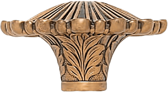 Edgar Berebi Federal Shell Knob In Museum Gold Plate 8245-1