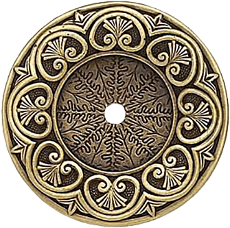 York Back Plate, Burnished Brass Finish 8353BB